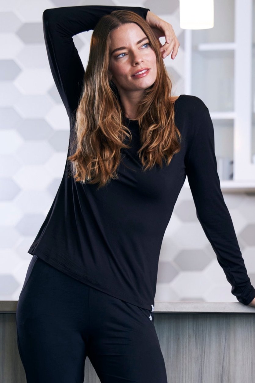 Women's Bamboo Lounge Set - Long Sleeve T-Shirt and Jogger Pants