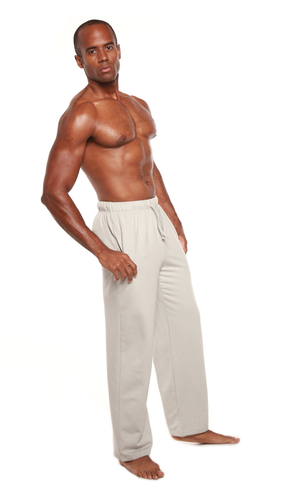 Men's Soft Bamboo Lounge Pajama Set - Short Sleeve Top & Pants