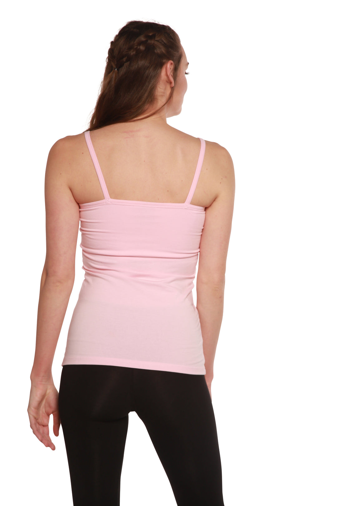 Women's Camisole Cotton Tank Top with Shelf Bra Adjustable Wide