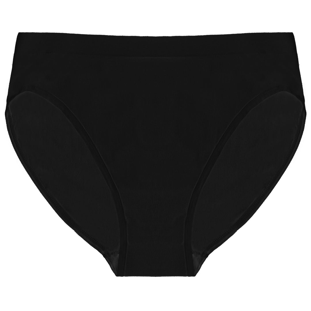 High Waisted Brief Bamboo Underwear Black - Eartha Underwear